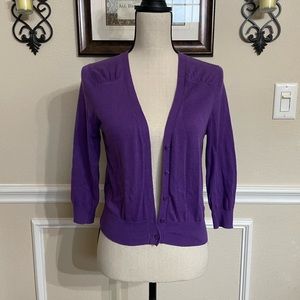Apt 9 Purple Button Front Cardigan. Size Medium.